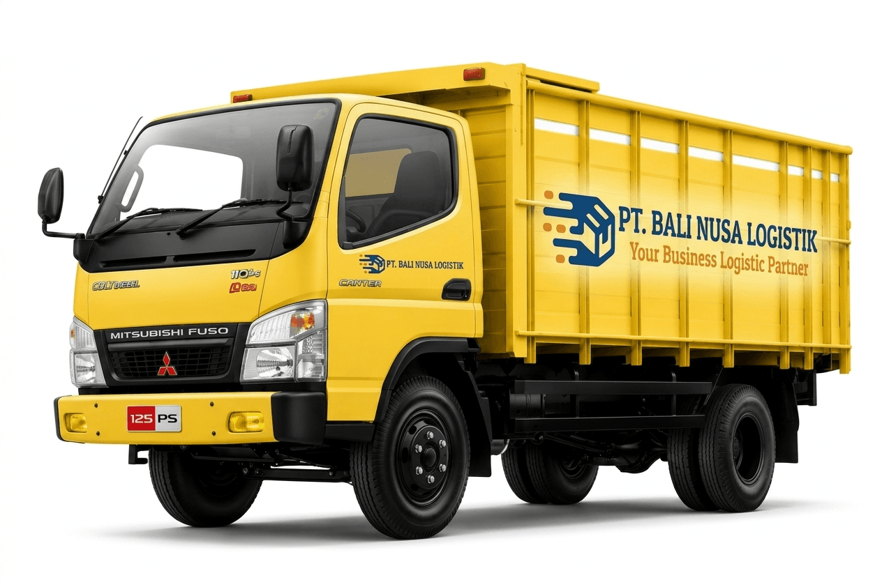Truk CDD Double untuk pengiriman logistik antar pulau dari Bali